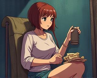 星空のアニメアートポスター、夜空に輝くキャラクターのシルエット