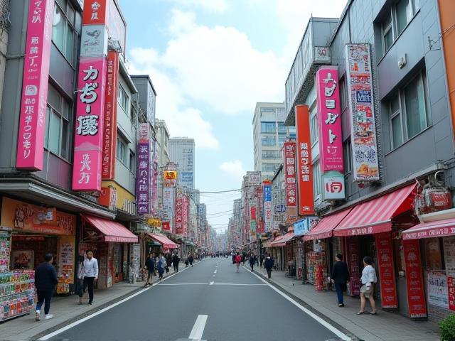 秋葉原の中央通りの街並み